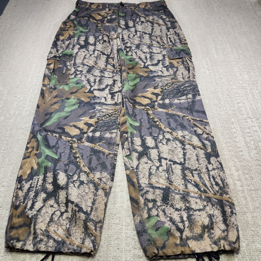 Vintage Jerzees Camo Cargo Pants Men Medium Trebark Baggy Y2K Hunting